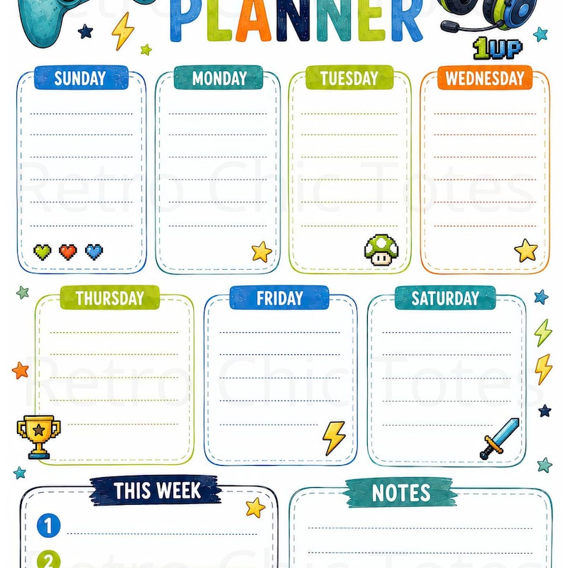 Gaming Daily Planner - Etsy