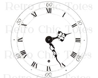 Vintage Zifferblatt PNG, antike römische Ziffer Uhr Clipart, kunstvolle Uhr Illustration, Retro Uhr Zifferblatt digitale Kunst