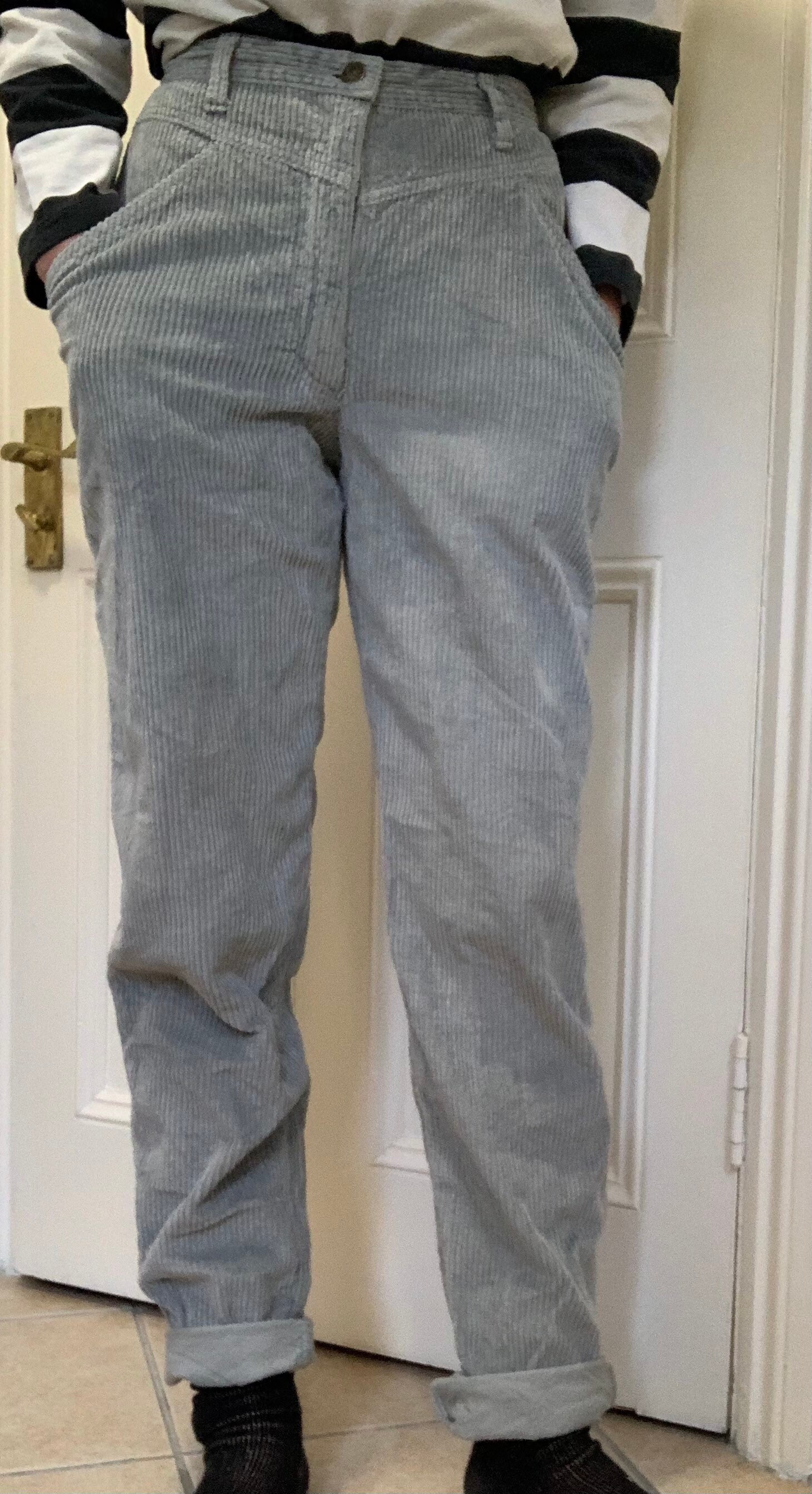 Vintage 1980s Benetton Grey Corduroy Pants Jeans Made in Italy | Etsy