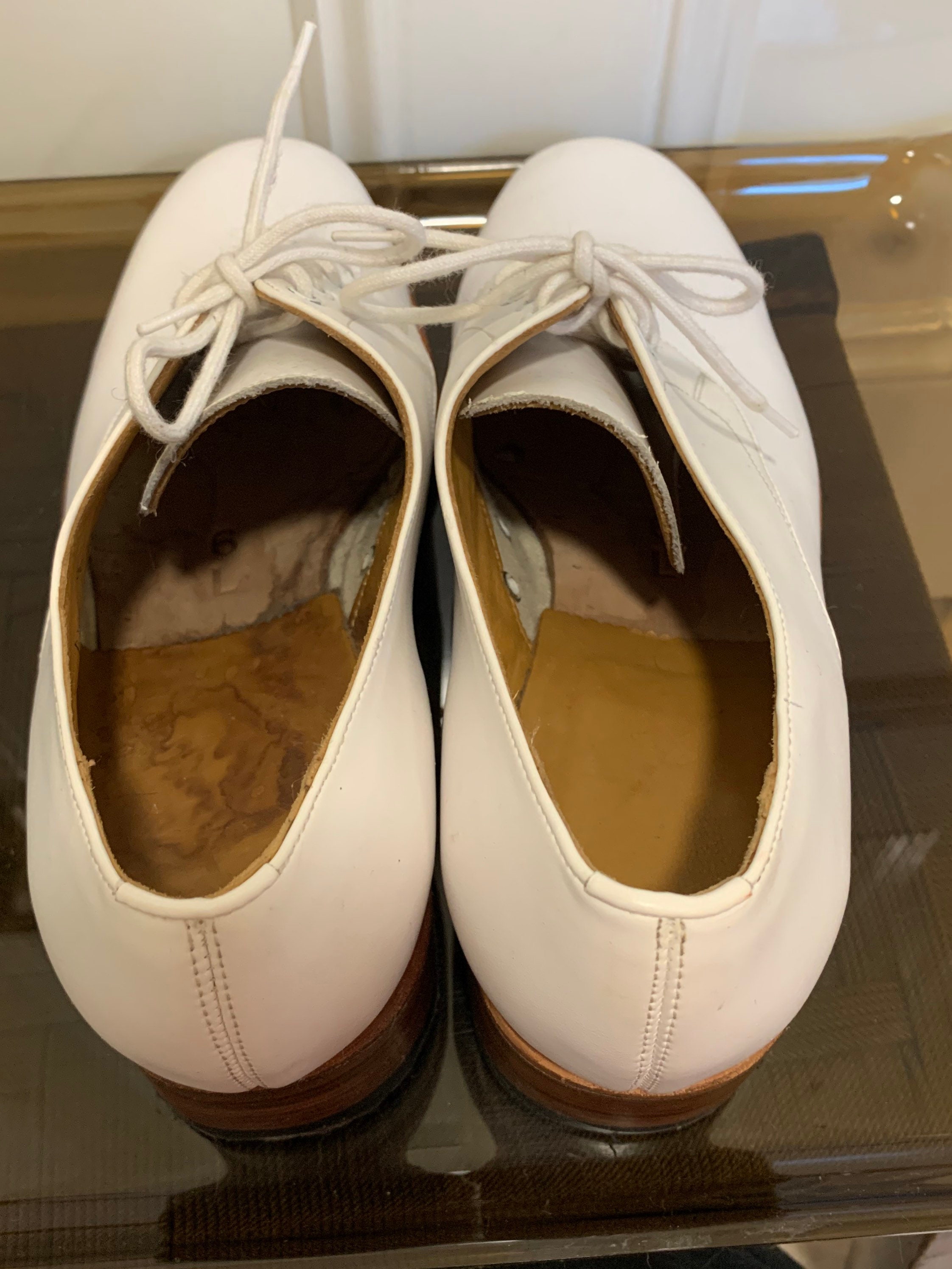 Womens British Royal Navy White Leather Shoes Size UK6.5/ UK6L | Etsy