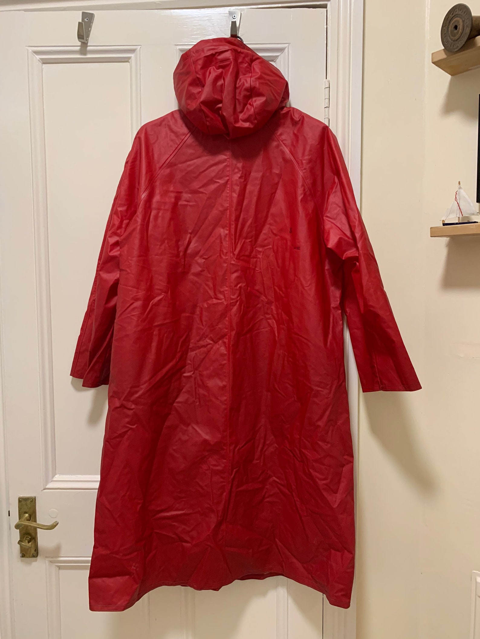 Vintage 70s red Rukka PVC Waterproof Rain Coat Made in | Etsy