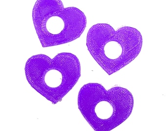 Heart Strap Blocks 4 Pack - Translucent Purple