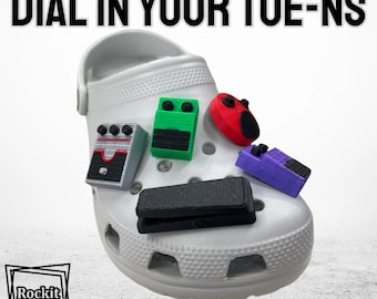 Mini Guitar Pedal Shoe Charms
