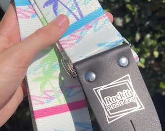 Miami Palm Trees 90s Guitar Strap