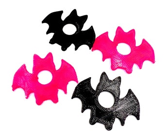 Bat Strap Locks 4 Pack - Translucent Pink and Black