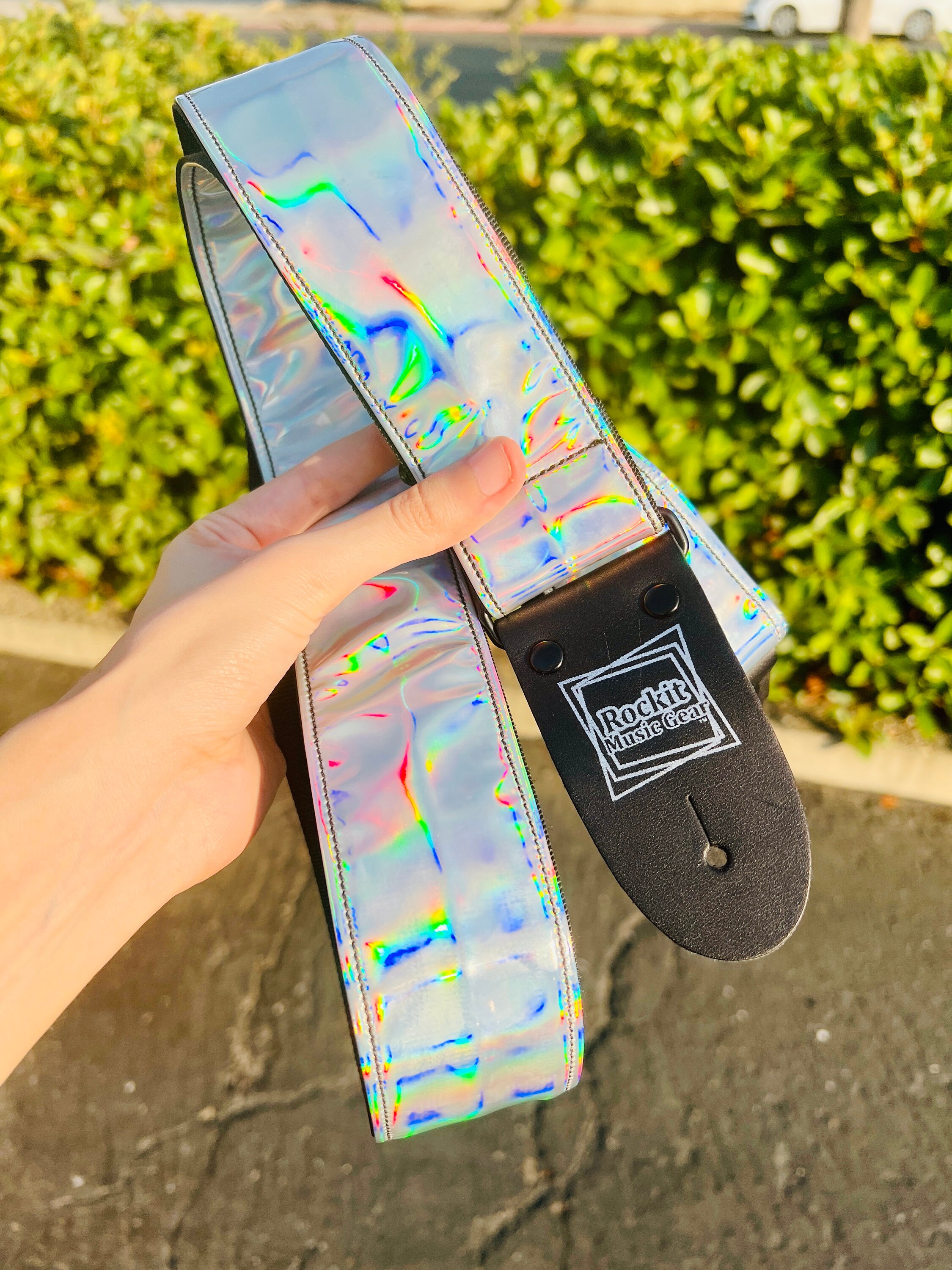 Holographic cheap guitar strap