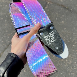 Iridescent Snake Guitar Strap