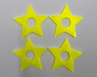 Star Strap Blocks 4 Pack - Yellow Translucent