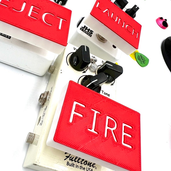 Eject, Fire and Launch Guitar Pedal Buttons