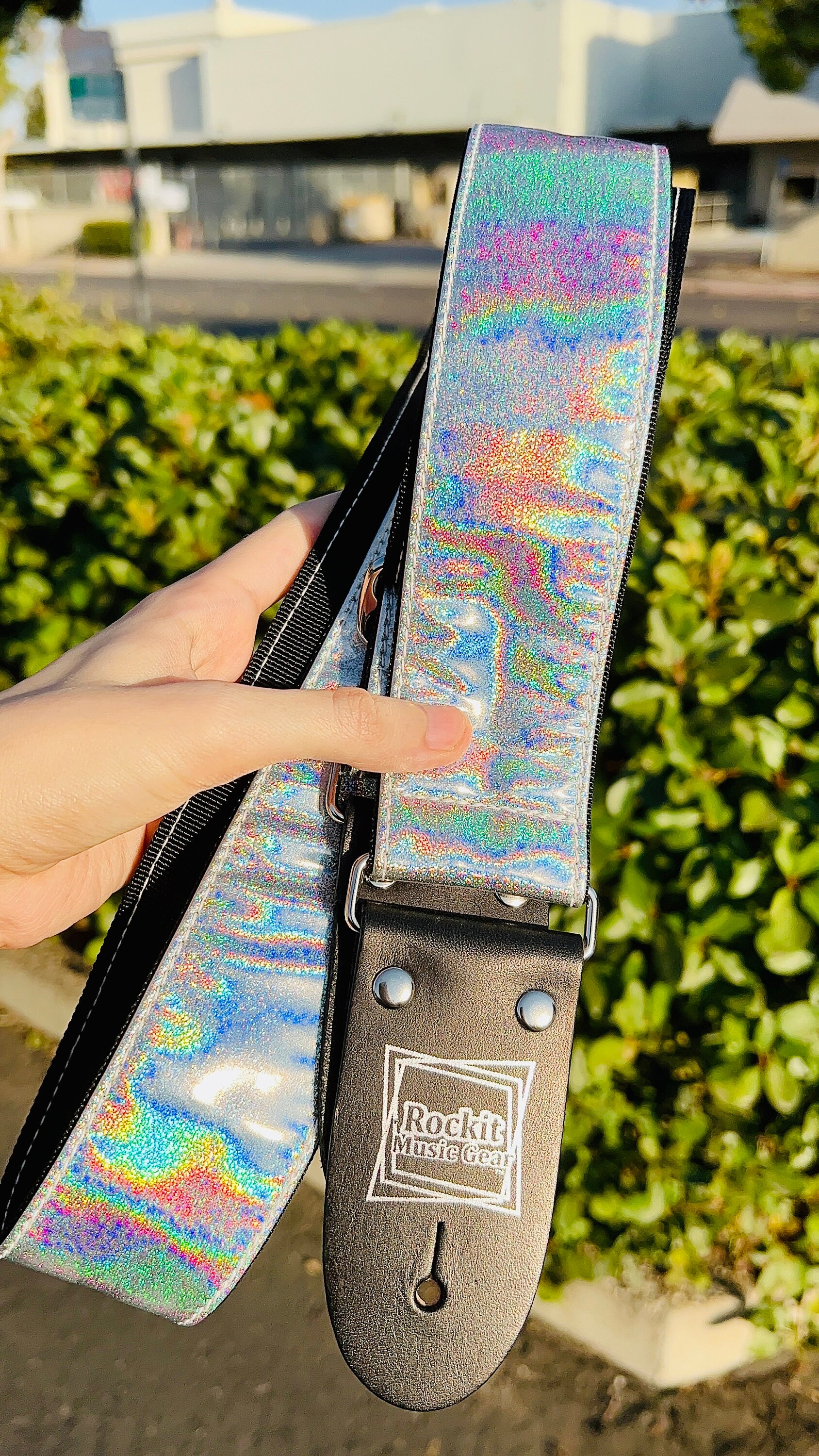 ALIEN STD – Tracolla Chitarra E Basso In Pelle Grigia - Foto 4