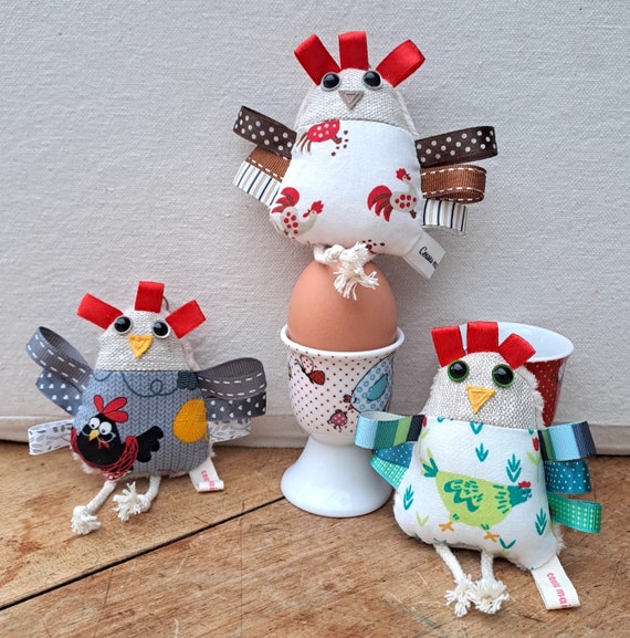 Porte-clés En Forme De Coq/poule - Lot De 6, En Alliage Acrylique, Environ 8,5 Cm, Idéal Cadeau Ou Décoration