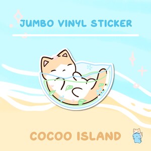 JS32 - Sticker thé, Sticker tasse de thé, Sticker floral, Sticker chat mignon, Sticker chat, Sticker vinyle mignon, Sticker imperméable, Sticker pour ordinateur portable