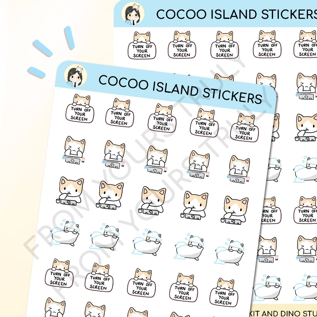 K1-kit Evening Routine Stickers, Self Care Stickers, Planner Stickers ...