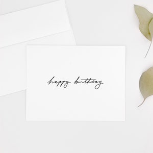 Carte de joyeux anniversaire, joyeux anniversaire, style simple et minimaliste, paquet de cartes de joyeux anniversaire, carte de remerciement, joyeux anniversaire, pour lui, pour elle