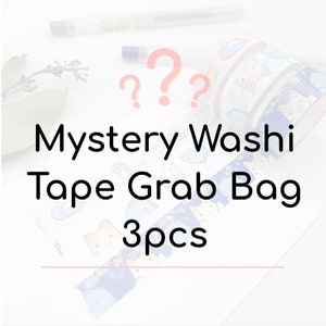Sac à bandoulière mystère avec ruban adhésif en Washi, lot de rubans adhésifs Washi, ruban adhésif washi kawaii, adorable ruban adhésif washi, chat, ruban adhésif washi, autocollants pour journaux, sacs mystères