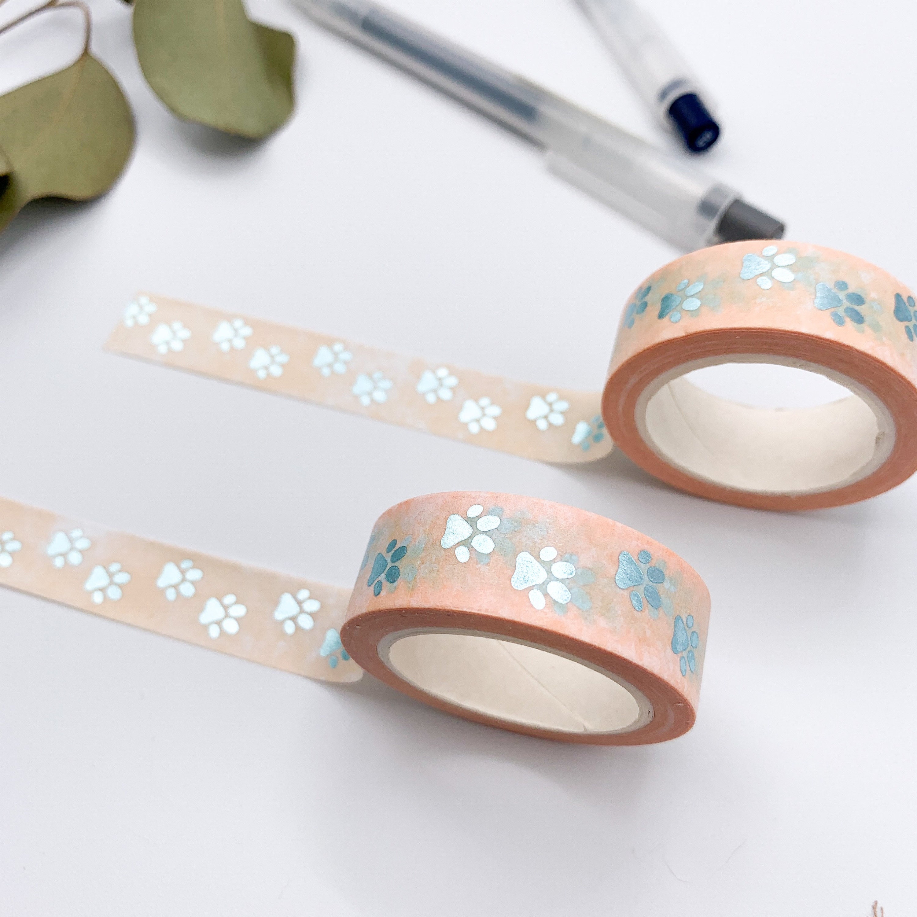 W4blue Cat Paw Washi Tape Dog Paw Washi Tape Kit Paw Washi Etsy
