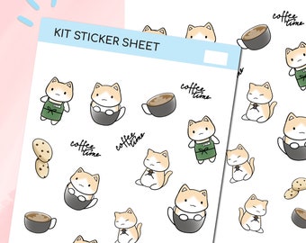 Doodle Cats Printable Planner Stickers Plus Free Notes Paper - Etsy