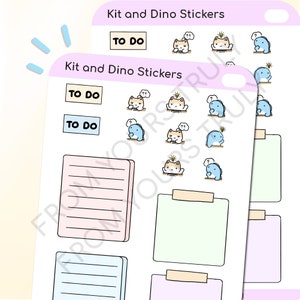 KD6 - Stickers tâches, agendas, rappels, calendriers, stickers kawaii bujo, stickers bujo, stickers emoti