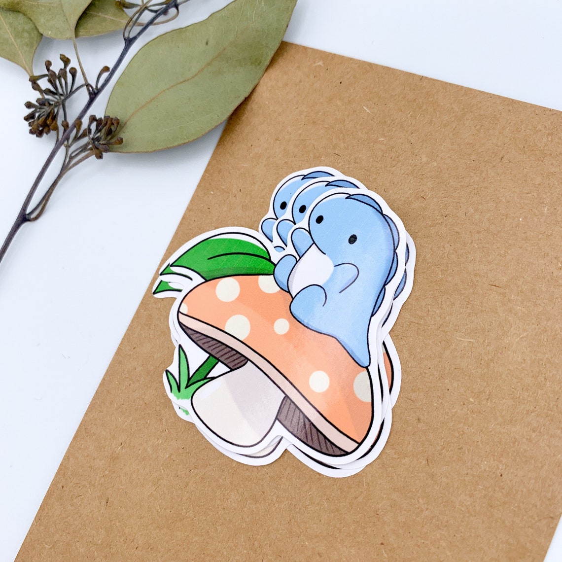 Dino Mushroom Sticker Dino Die Cut Sticker Cute Sticker Etsy