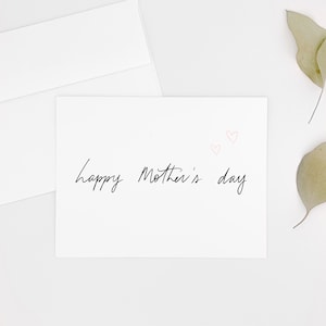 Carte de fête des mères, carte de calligraphie, bonne fête des mères, carte de voeux de suppression, carte de remerciement, carte simple, fête des mères, carte d'amour