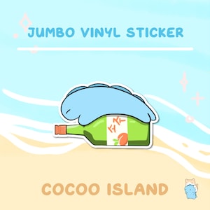 JS15 - Sticker Dino Soju, Sticker Soju, Vinyle autocollant, Sticker mignon, Sticker imperméable, Sticker pour ordinateur portable, Sticker bouteille d'eau, Sticker lézard