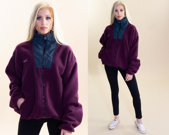 Vintage Columbia 80s Burgundy Fleece Jacket