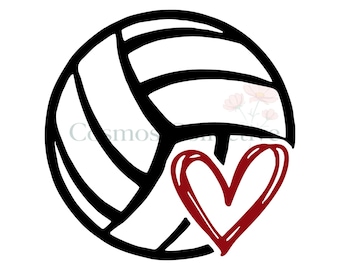 Volleyball Heart SVG (png, jpg, pdf, gsp) (Digital Download)