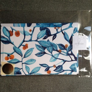 Carte double + enveloppe 14 x 9 cm