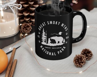 Great Smoky Mountains National Park Mug, Smoky Mountains Gifts, Tennessee Gifts, North Carolina Gifts, National Park Mugs