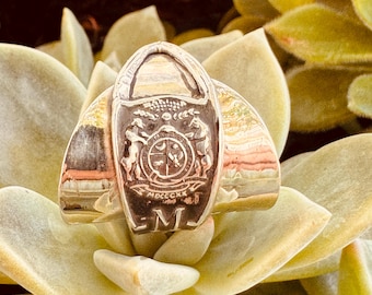 Vintage Sterling Silver Missouri Spoon Ring: State Seal Jewelry