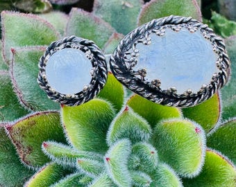 Graduation Gift Handmade Sterling Silver Moonstone Ring: Celestial Double Band, Size 6.5  Valentine gift
