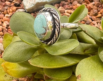 Handmade Sterling Silver Variscite Ring: Southwestern Artisan Jewelry