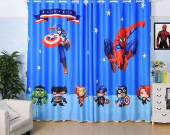 Spider Man Curtain Etsy Uk