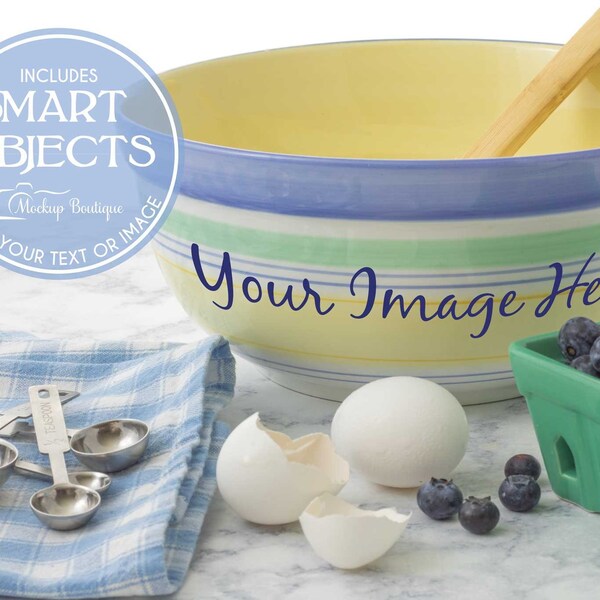 Mixing Bowl Mockup Photo, Kitchen Photo Mockup, Baking Mockup, Mockup for Vinyl, Product Mockup, Stock Mockup Photo, Smart Object