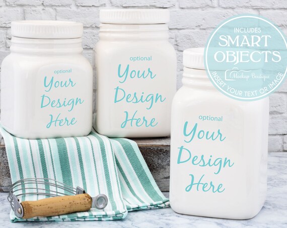 Kitchen Canister Mockup Photo Stock Photography Instant Download Smart