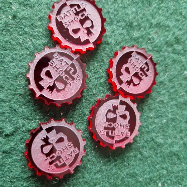 Ad mech Battle-shock tokens x5 (red)