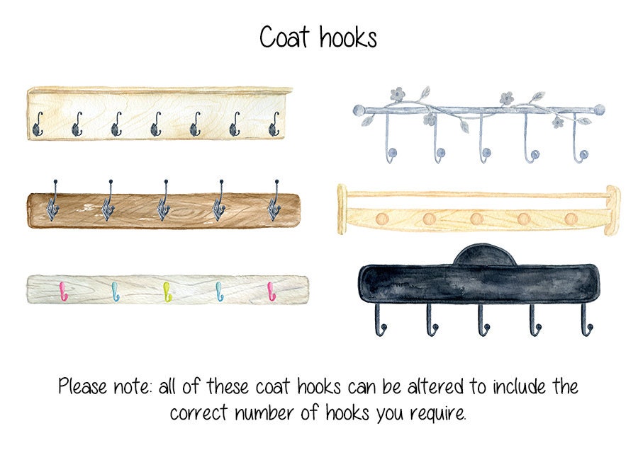 Personalised Coat Rack, Coat Print, Family Print, Home Decor / Wall Art