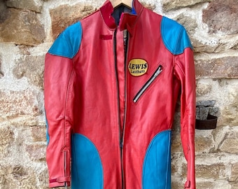 Original Rare Vintage 70s Lewis Leathers Super Monza 445L