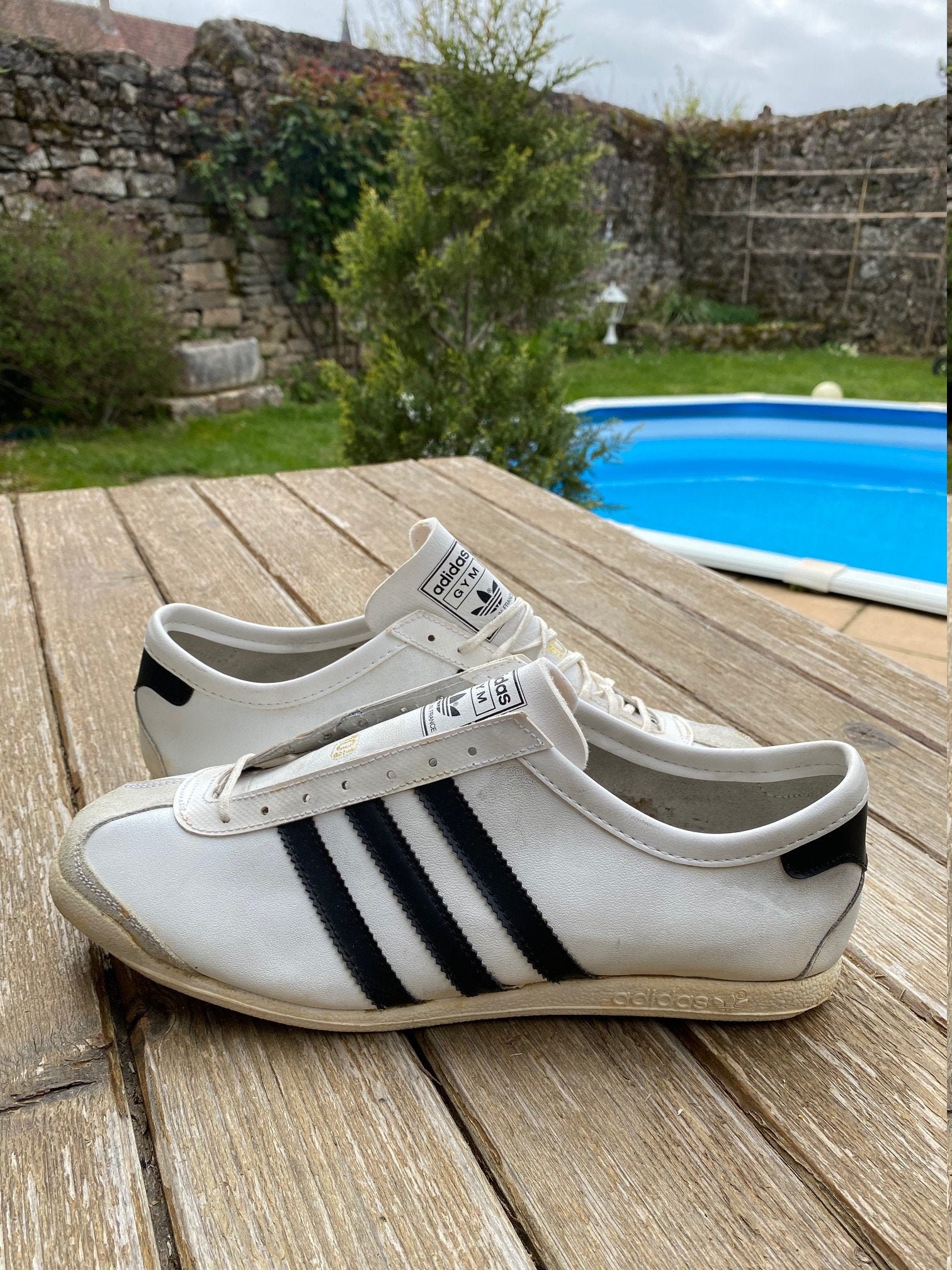 Donación binario Excavación Zapatillas Adidas vintage Gym fabricadas en Francia - Etsy España