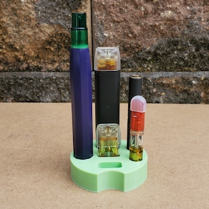 3d printed Airo pod Luster Pod 510 Cart Vape All in One Stand Display Car Cup Holder Accessory 420 Ohio 710 art