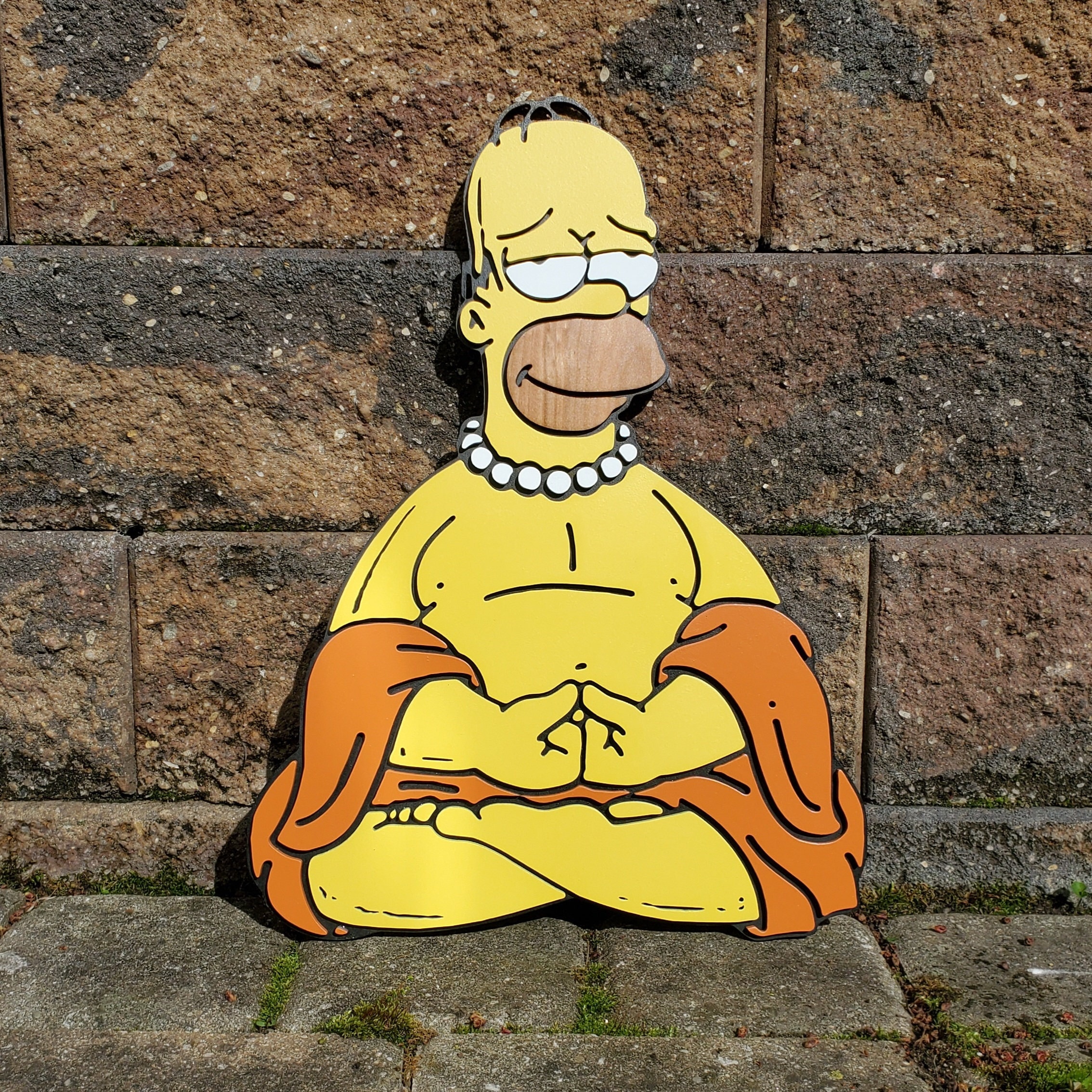 Bart Simson Ritual Homer Simpson Buddha the Simpsons Sign 3d Wood Sign Art - Etsy