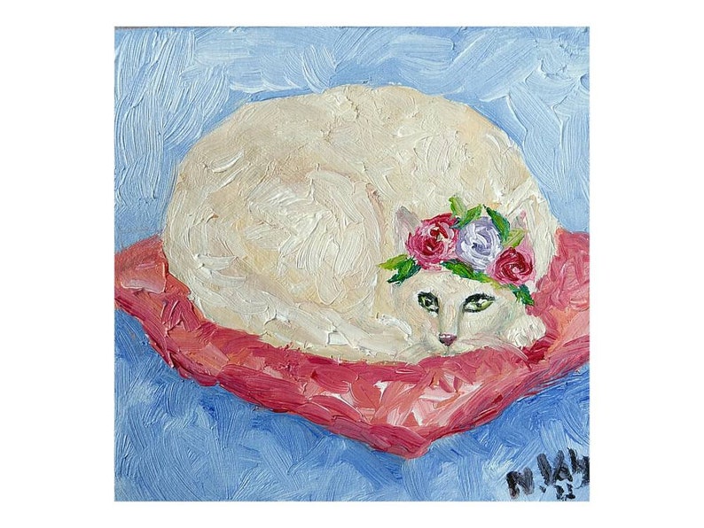 Olieverfschilderij Cat Picture Dieren Schilderij Originele Handg Olieverfschilderij Cat Picture Dieren Schilderij Originele Handg
