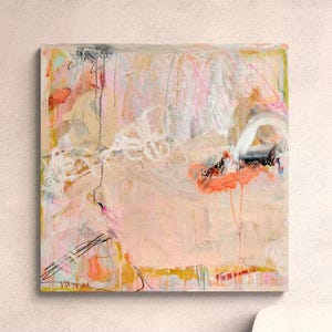 Abstract Acrylic Painting Original 60 x 60 cm beige Art at NataRoutine Art #2