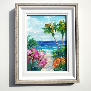 Sea Oil Painting Original 13 x 18 cm Miniature Wall Art Decor Home Decor by NataRoutine Art
