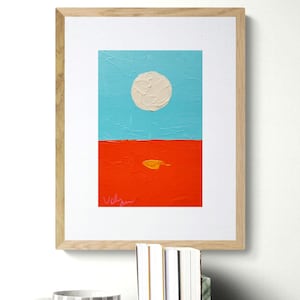 Milk Sun Dream Painting Original 10 x 15 cm Peinture acrylique Paysage chez NataRoutine Art #6