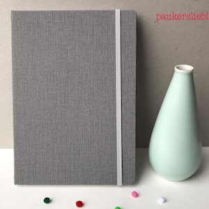 Dein Notizbuch | Reisetagebuch | Tagebuch | Skizzenbuch | Kochbuch | Notebook | Sketchbook | Diary A5 + in Grau / Anthrazit