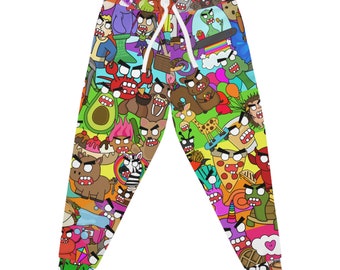 Angry Zombie Athletic Joggers (AOP)