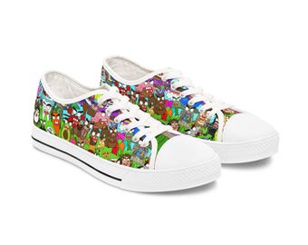 Angry Zombie Women's Low Top Sneakers