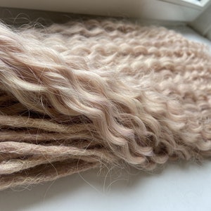 Wavy synthetic dreads, Synthetic crochet dreads extensions, Pink rose dreads, Boho style de dreads, Hair extensions, Dreadlock extension