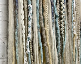 Dreads texturées Boho, Extensions Dreadlock, Nuances froides de blonde, Bleu de dreads, Dreadlocks gris, Extensions de tresse, Dreads de personnalisation
